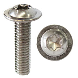 M5X0.8 Torx Flange Button Head Screw - A2 Stainless ISO 7380-2 TX